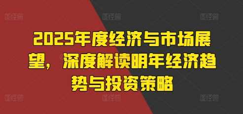 2025年度经济与市场展望，深度解读明年经济趋势与投资策略-51云资源