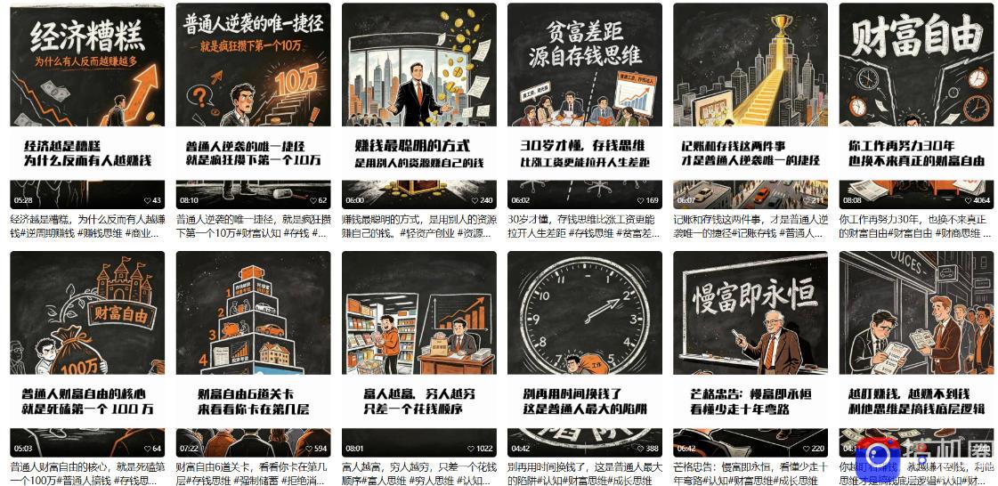 【AI书单】财富书籍图文解读玩法，一键直出，几十条视频，跑出1000单，全流程拆解，新手也可以上手