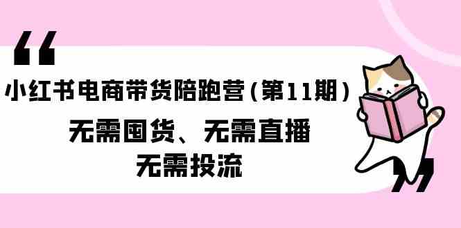 （9996期）小红书电商带货陪跑营(第11期)无需囤货、无需直播、无需投流（送往期10套）-51云资源