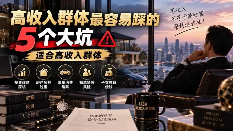 付费文章:高收入群体最容易踩的5个大坑,适合高收入群体-51云资源