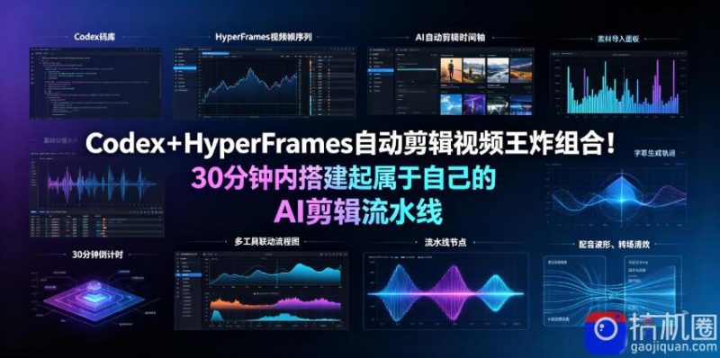 Codex+HyperFrames自动剪辑视频王炸组合!30分钟内搭建起属于自己的AI剪辑流水线(完整版实操教程手册)-51云资源