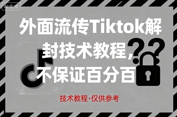 外面流传Tiktok解封技术教程，不保证百分百，具体自测-51云资源
