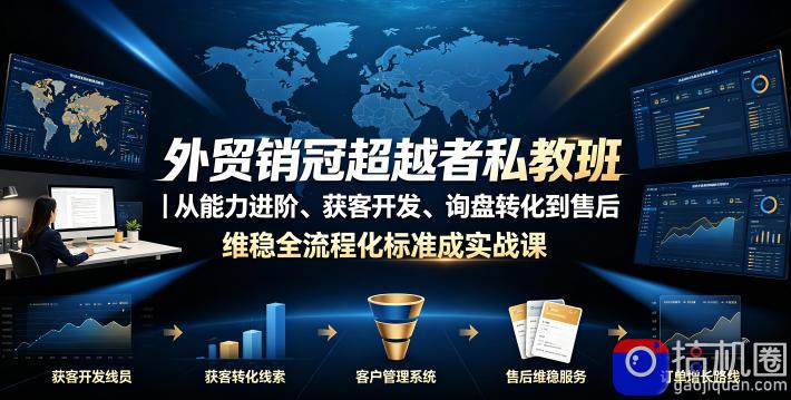 外贸销冠超越者私教班|从能力进阶、获客开发、询盘转化到售后维稳全流程标准化成交实战课-51云资源