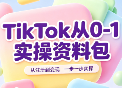 TikTok从0-1实操资料包:养号SOP 爆款公式 投流手册-51云资源