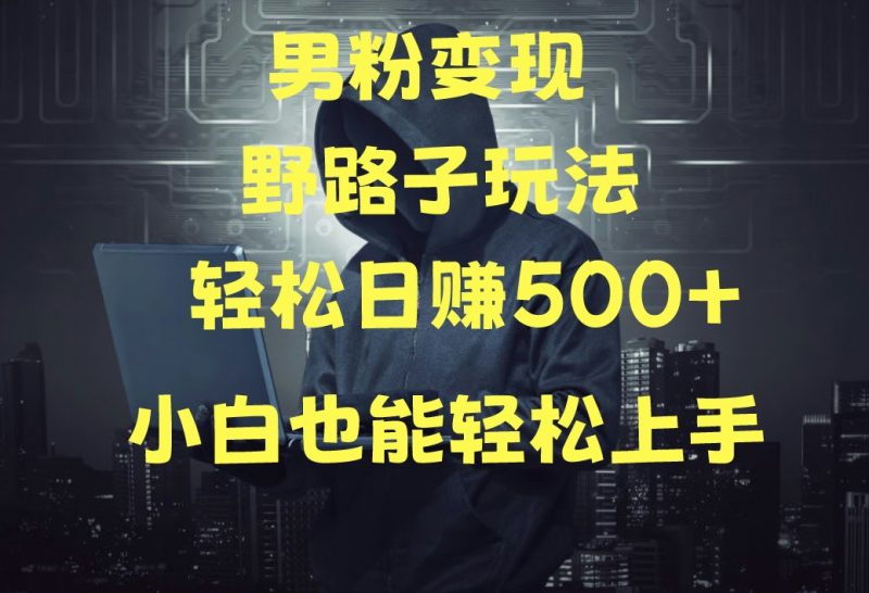 当下最火男粉变现项目月入5W ，小白也能轻松盈利-51云资源