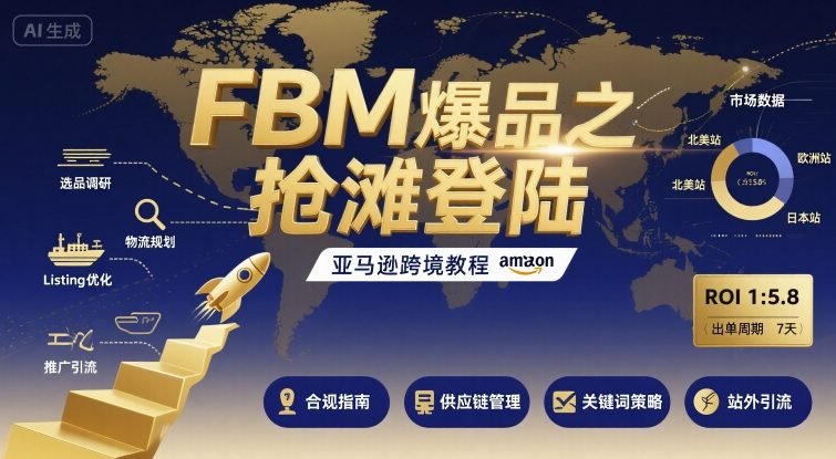 FBM爆品之抢滩登陆-亚马逊跨境教程-51云资源
