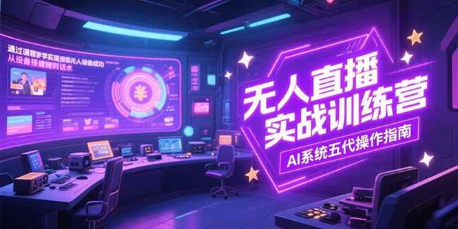 （15315期）无人直播实操训练营，从设备搭建到话术，AI系统五代操作指南(7月更新)-51云资源
