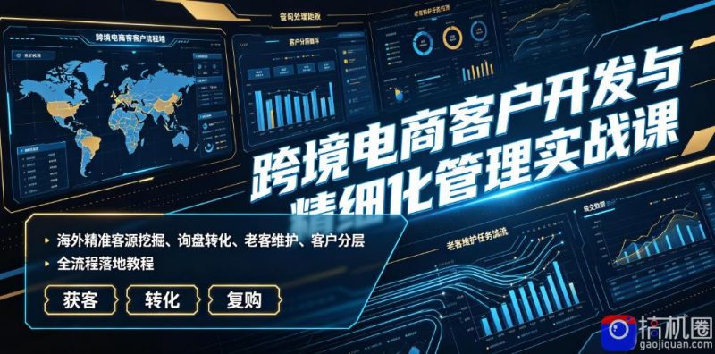 跨境电商客户开发与精细化管理实战课|海外精准客源挖掘、询盘转化、老客维护、客户分层全流程落地教程-51云资源