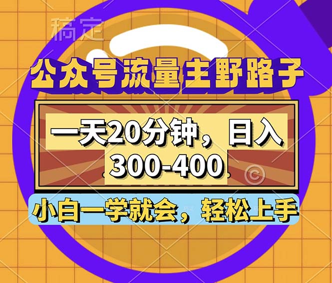 (12866期)公众号流量主野路子玩法,一天20分钟,日入300~400,小白一学就会-51云资源