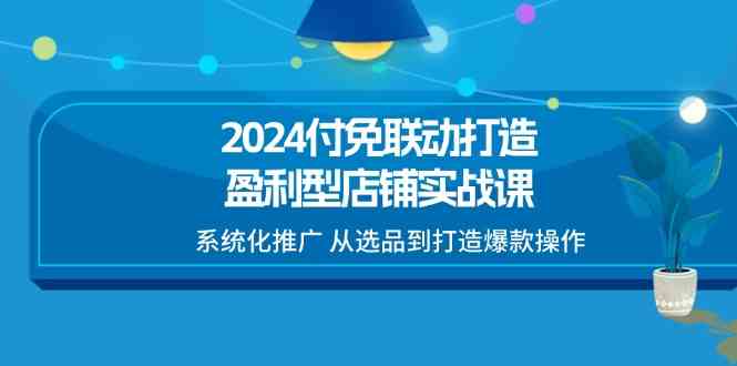 2024付免联动打造盈利型店铺实战课，系统化推广 从选品到打造爆款操作-51云资源