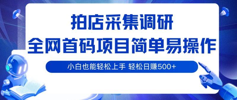 拍店采集调研,全网首码项目,简单易操作, 小白也能轻松上手,轻松日赚500-51云资源