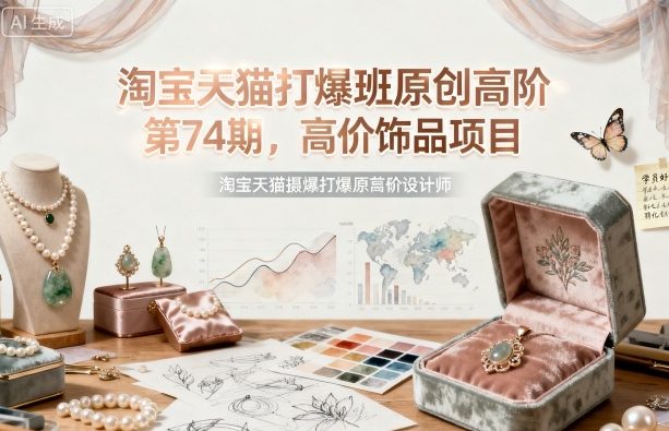 淘宝天猫打爆班原创高阶第74期，高价饰品项目-51云资源