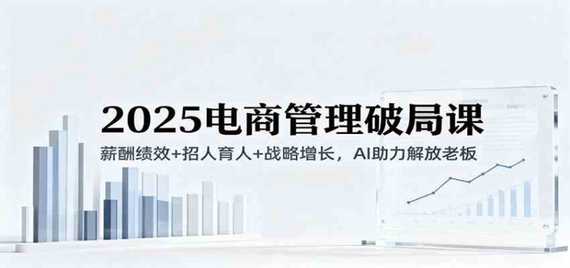 2025电商管理破局课:薪酬绩效 招人育人 战略增长,AI助力解放老板(录音)-51云资源