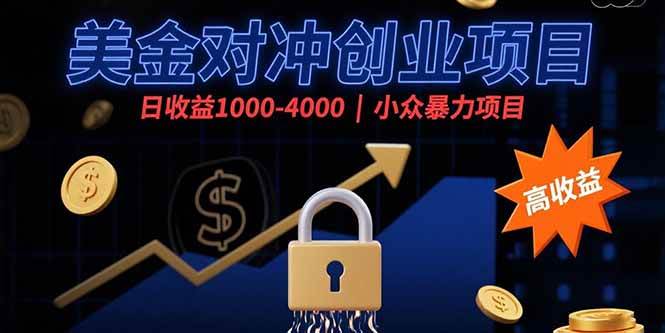 （15642期）美金对冲创业项目，日收益1000-4000，小众暴力项目-51云资源