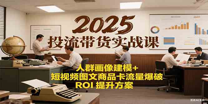 2025投流带货实战课:人群画像建模 短视频图文商品卡流量爆破ROI提升方案-51云资源