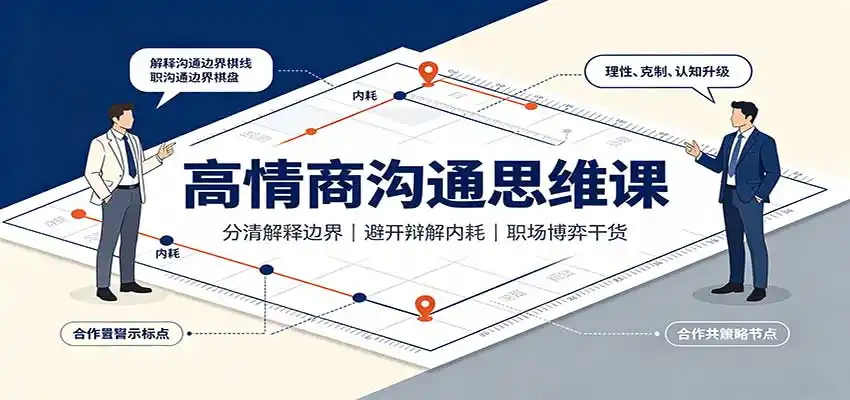 高情商沟通思维课：分清解释边界，避开辩解内耗，职场博弈干货-51云资源