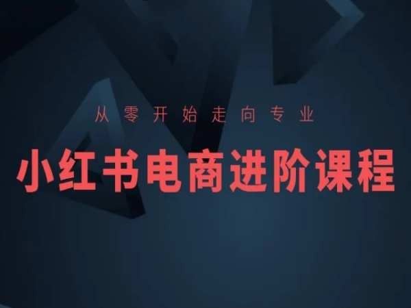 从零开始走向专业，小红书电商进阶课程-51云资源
