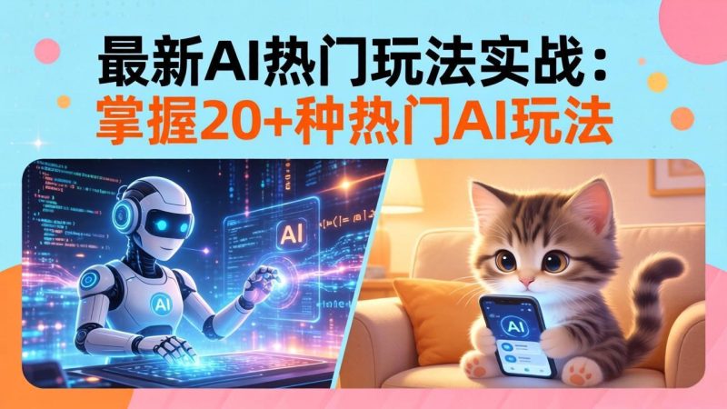 20招AI热门玩法实战:影视级出塞 阐教金仙 山海经变幻/等等,解锁百万流量密码-51云资源