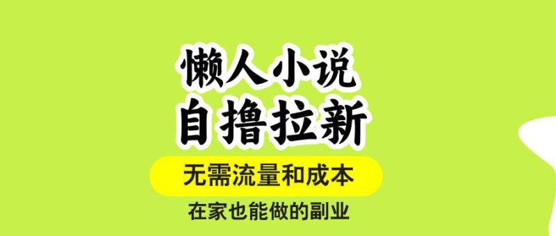 （15757期）懒人小说自撸拉新，无需流量，一个账号一条作品就可以打爆收益，在家也…-51云资源