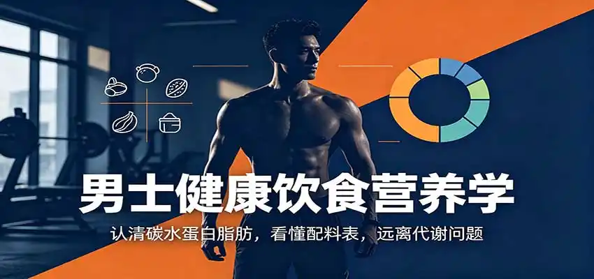 男士健康饮食营养学:认清碳水蛋白脂肪,看懂配料表,远离代谢问题-51云资源
