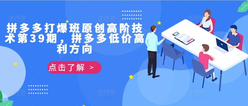 拼多多打爆班原创高阶技术第39期，拼多多低价高利方向-51云资源