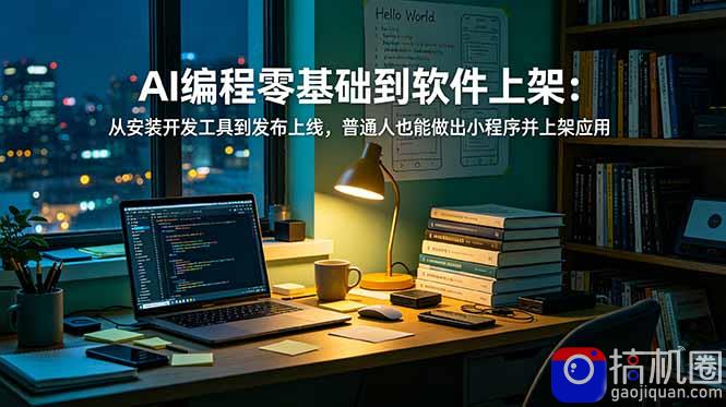 AI编程零基础到软件上架:从安装开发工具到发布上线,普通人也能做出小程序并上架应用商店