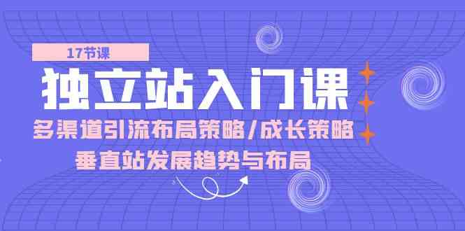独立站入门课：多渠道引流布局策略/成长策略/垂直站发展趋势与布局-51云资源