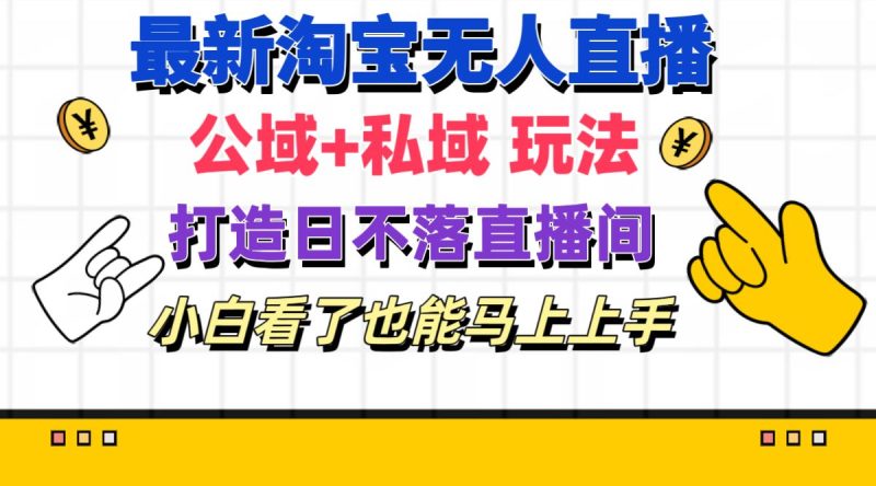 (11586期)最新淘宝无人直播 公域 私域玩法打造真正的日不落直播间 小白看了也能…-51云资源