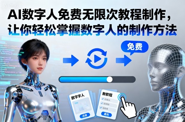 AI数字人免费无限次教程制作,让你轻松掌握数字人的制作方法-51云资源
