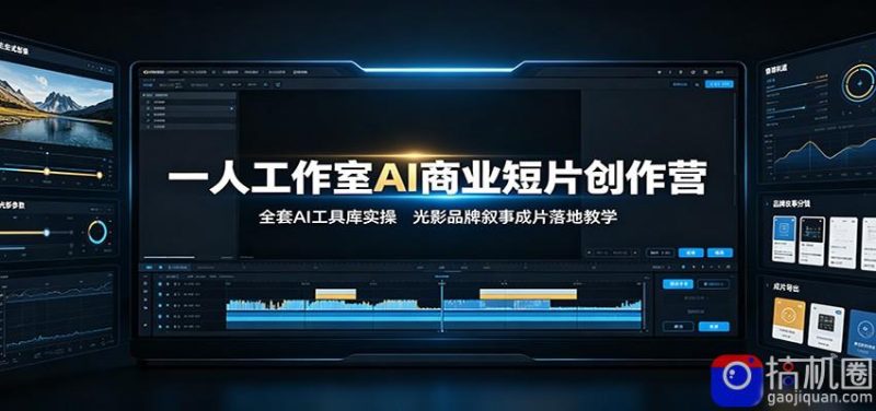 一人工作室AI商业短片创作营：全套AI工具库实操，光影品牌叙事成片落地教学-51云资源