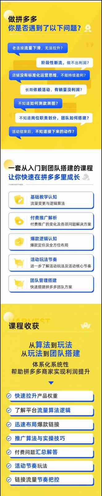 拼多多进阶课：极限拉升/盈利突破：从算法到玩法 从玩法到团队搭建（18节）