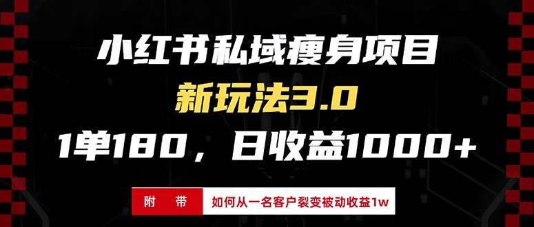 (13348期)小红书瘦身项目3.0模式,新手小白日赚收益1000 (附从一名客户裂变收益…-51云资源