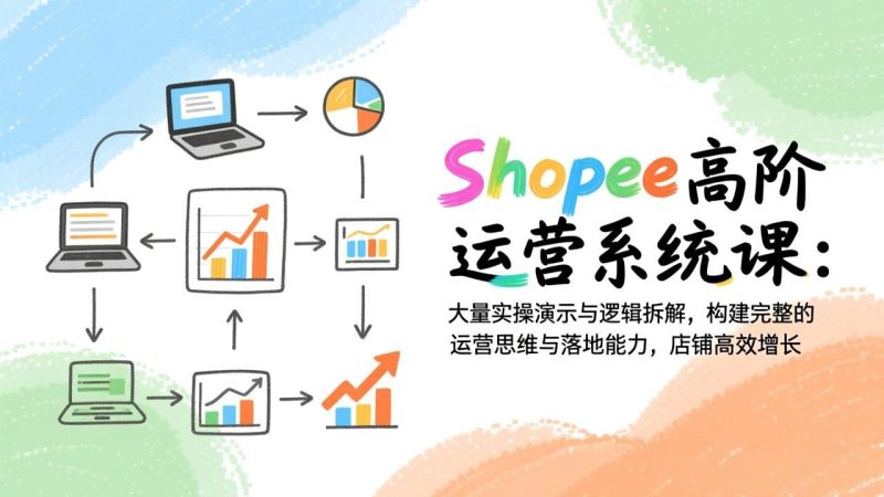 Shopee高阶运营系统课：大量实操演示与逻辑拆解，构建完整的运营思维与落地能力，店铺高效增长-51云资源