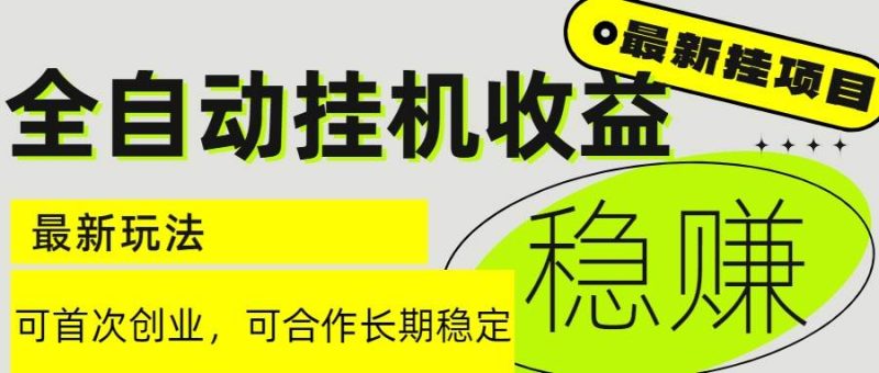 （15031期）6月最新全自动挂机项目日入2000 长期稳定收益-51云资源