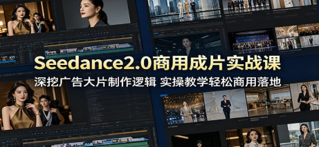 Seedance2.0商用成片实战课：深挖广告大片制作逻辑，实操教学轻松商用落地-51云资源