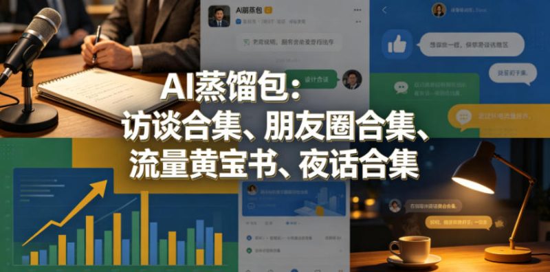AI蒸馏包:访谈合集、朋友圈合集、流量黄宝书、夜话合集【文档】-51云资源