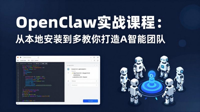 OpenClaw实战课程:从本地安装到多Agent协同,手把手教你打造AI智能团队-51云资源
