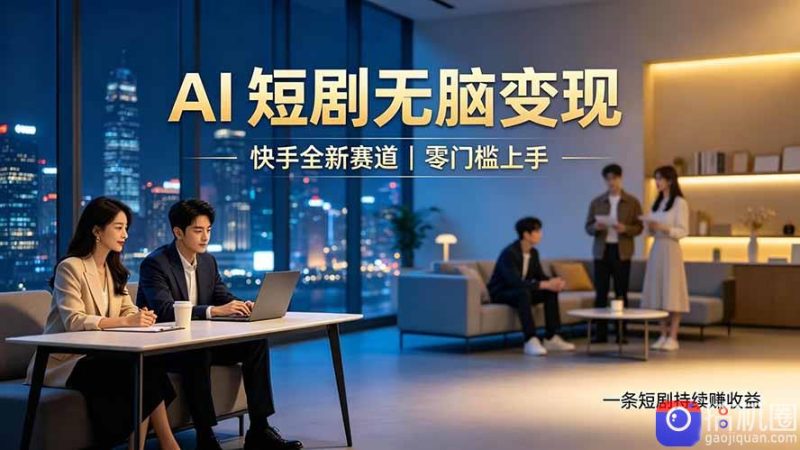 别乱找副业了，快手 AI 短剧零门槛长久被动增收-51云资源
