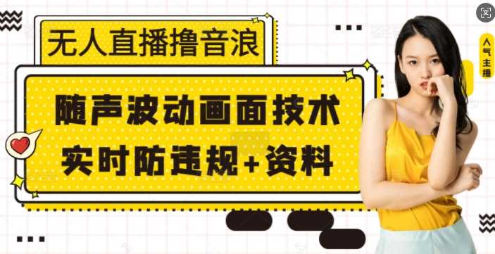 无人直播撸音浪 随声波动画面技术 实时防违规 资料【揭秘】-51云资源