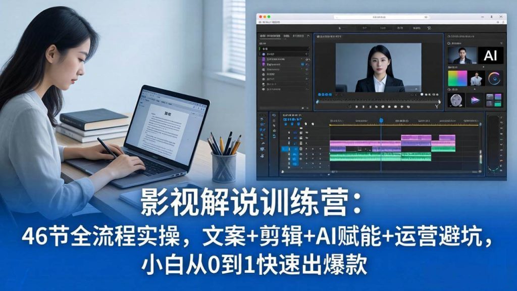 (18053期)影视解说特训营:46节全流程实操,文案 剪辑 AI赋能 运营避坑,小白从0到1快速出爆款-51云资源