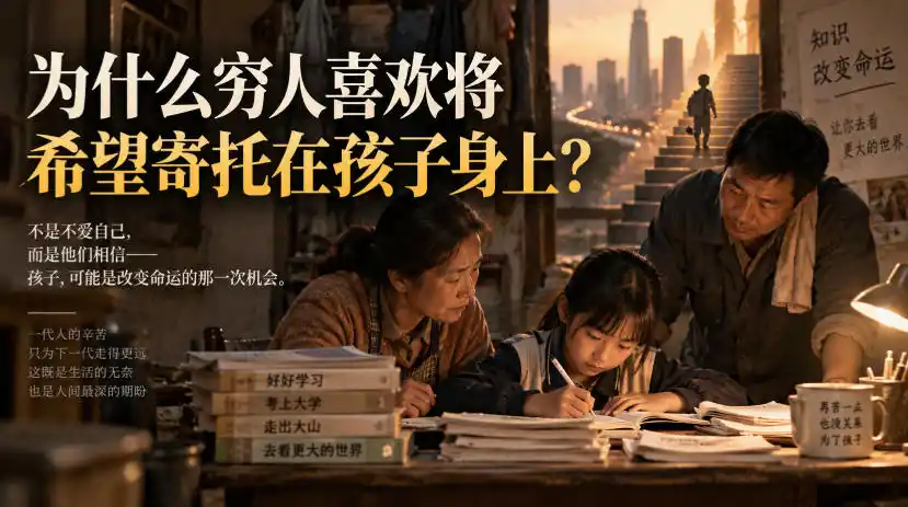 某社群精品文章：为什么穷人喜欢将希望寄托在孩子身上？-51云资源