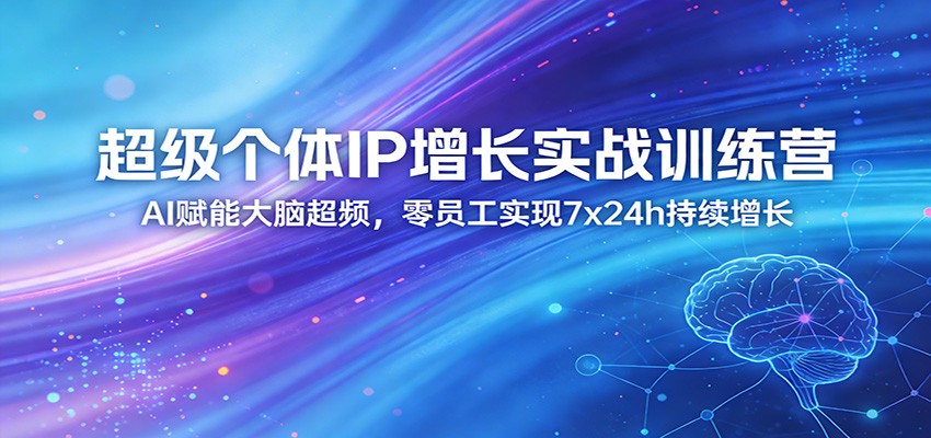 超级个体IP增长实战训练营：AI赋能大脑超频，零员工实现7x24h持续增长（更新）-51云资源