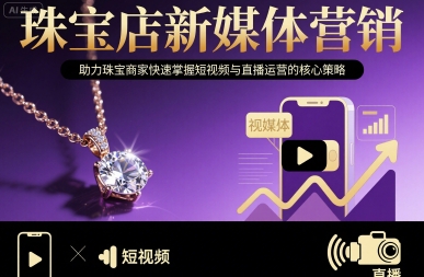 珠宝店新媒体营销,助力珠宝商家快速掌握短视频与直播运营的核心策略-51云资源