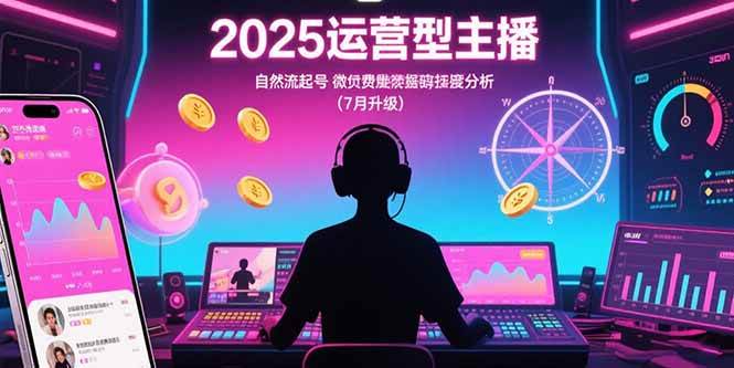 （15508期）2025运营型主播：自然流起号，微付费投放技巧，罗盘数据深度解析(7月更新)-51云资源