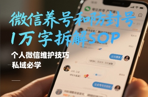 微信养号和防封号1万字拆解SOP，个人微信维护技巧，私域必学【文档】-51云资源