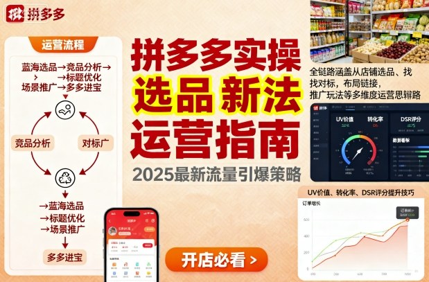 王校长9月12拼多多实操新玩法，全链路涵盖从店铺选品、找对标，布局链接，推广玩法等多维度运营思路（更新）-51云资源