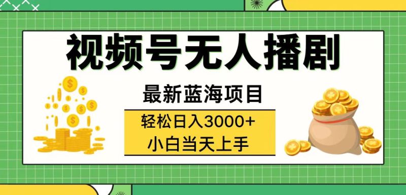 （12128期）视频号无人播剧，轻松日入3000 ，最新蓝海项目，拉爆流量收益，多种变…-51云资源