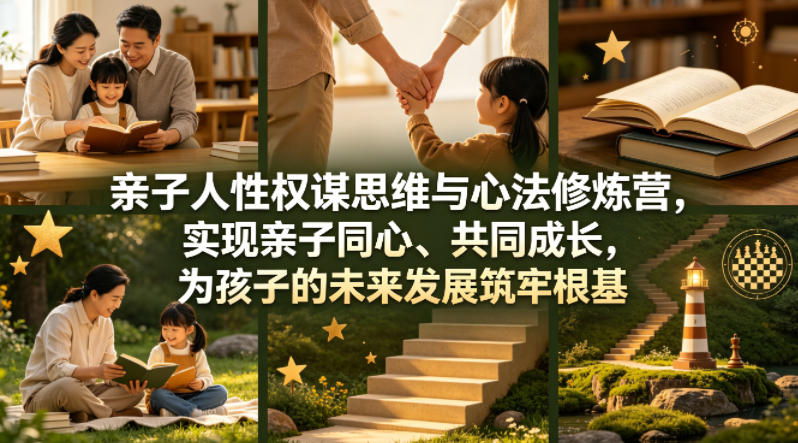 亲子人性权谋思维与心法修炼营，实现亲子同心、共同成长，为孩子的未来发展筑牢根基【音频】-51云资源