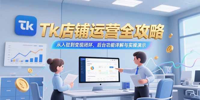 （15345期）Tk店铺运营全攻略，从入驻到变现闭环，后台功能详解与实操演示-51云资源