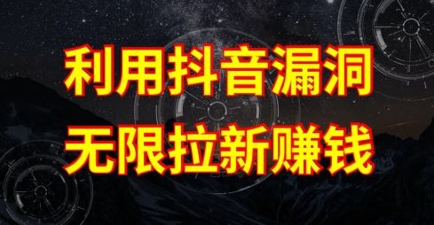 利用抖音链接漏洞，无限拉新赚钱【漏洞原理 操作流程】【揭秘】-51云资源